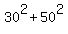 30%5E2+%2B+50%5E2