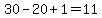 30+-+20+%2B+1+=+11