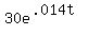 30+e%5E%28.014t%29