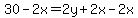 30-2x=2y%2B2x-2x