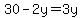 30-2y=3y