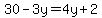 30-3y=4y%2B2