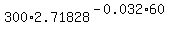 300%2A2.71828%5E%28-0.032%2A60%29