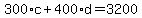 300%2Ac%2B400%2Ad=3200
