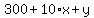 300%2B10%2Ax%2By