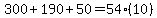 300%2B190%2B50=+54%2810%29