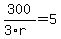 300%2F%283%2Ar%29+=+5%29