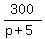 300%2F%28p%2B5%29