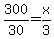 300%2F30=x%2F3