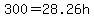 300=28.26h