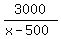3000%2F%28x-500%29
