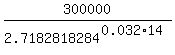 300000%2F2.7182818284%5E%280.032%2A14%29
