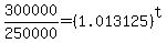 300000%2F250000+=+%281.013125%29%5Et