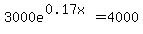3000e%5E%280.17x%29+=+4000