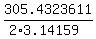 305.4323611%2F%282%2A3.14159%29
