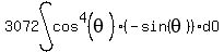 3072int%28cos%5E4%28theta%29%28-sin%28theta%29%29dO%29