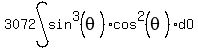 3072int%28sin%5E3%28theta%29cos%5E2%28theta%29dO%29