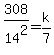 308%2F14%5E2+=+k%2F7