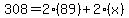 308=2%2889%29%2B2%28x%29