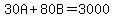 30A%2B80B=3000