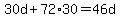 30d+%2B+72%2A30+=+46d