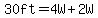 30ft=4W%2B2W