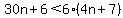 30n%2B6%3C6%284n%2B7%29