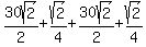 30sqrt%282%29%2F2%2Bsqrt%282%29%2F4%2B30sqrt%282%29%2F2%2Bsqrt%282%29%2F4