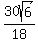 \"30sqrt%286%29%2F18\"