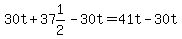 30t%2B37%261%2F2-30t=41t-30t