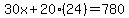30x%2B20%2824%29=780