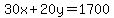 30x%2B20y=1700