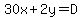 30x%2B2y=D