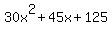 30x%5E2%2B45x%2B125