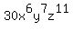 30x%5E6y%5E7z%5E11