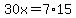 30x+=+7%2A15