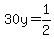 30y+=+1%2F2