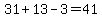 31%2B13-3=41