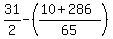 31%2F2-%28%2810%2B286%29%2F65%29