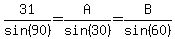 31%2Fsin%2890%29=A%2Fsin%2830%29=B%2Fsin%2860%29