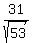 31%2Fsqrt%2853%29