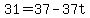 31=37-37t