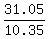 31.05%2F10.35