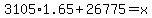 3105%2A1.65%2B26775=x