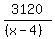 3120%2F%28%28x-4%29%29