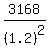 3168%2F%281.2%29%5E2