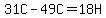 31C+-+49C+=18+H