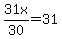 31x%2F30+=+31