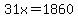 31x=1860