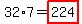 32%2A7=highlight%28224%29